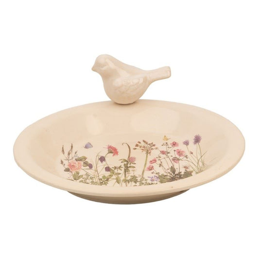 Meadow Song Ceramic Bird Feeder & Bath, 26х10 cm