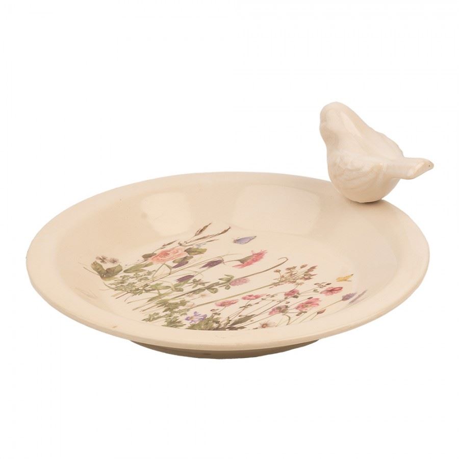 Meadow Song Ceramic Bird Feeder & Bath, 26х10 cm