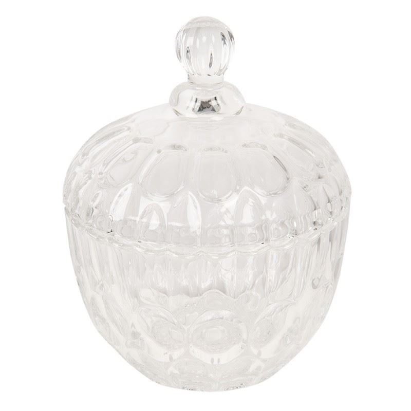 Glass candy dish with lid