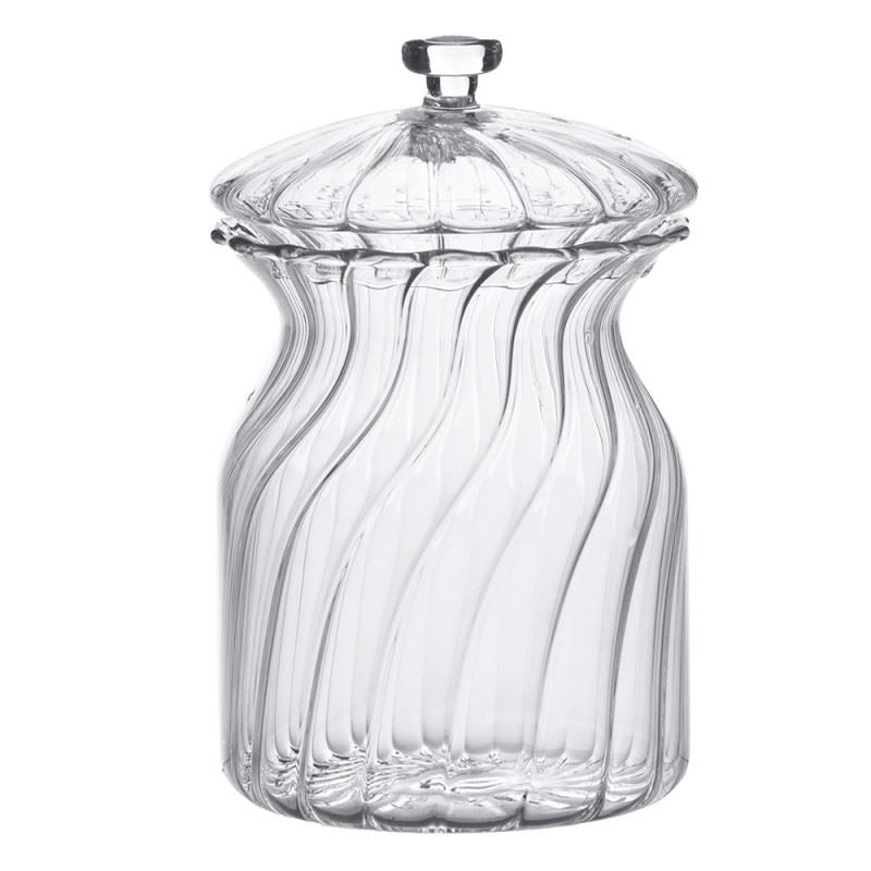 Glass jar for loose powder, 9*15 cm, 6GL4227