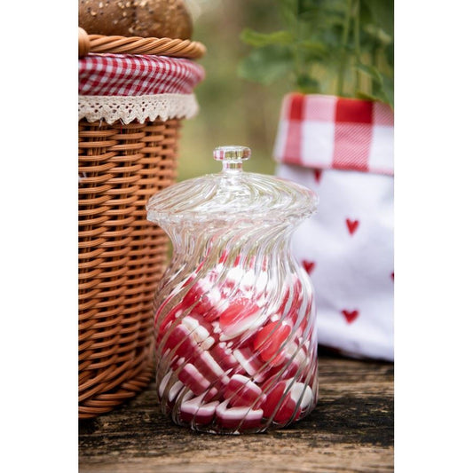 Glass jar for loose powder, 9*15 cm, 6GL4227