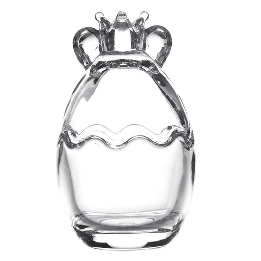 Glass bonbonniere for sweets/nuts/dried fruits with Crown Top