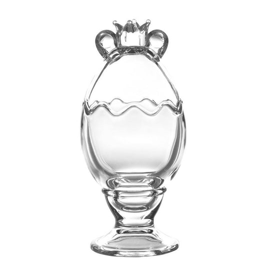 Glass bonbonniere for sweets/nuts/dried fruits (Crown Top) 8*10 cm