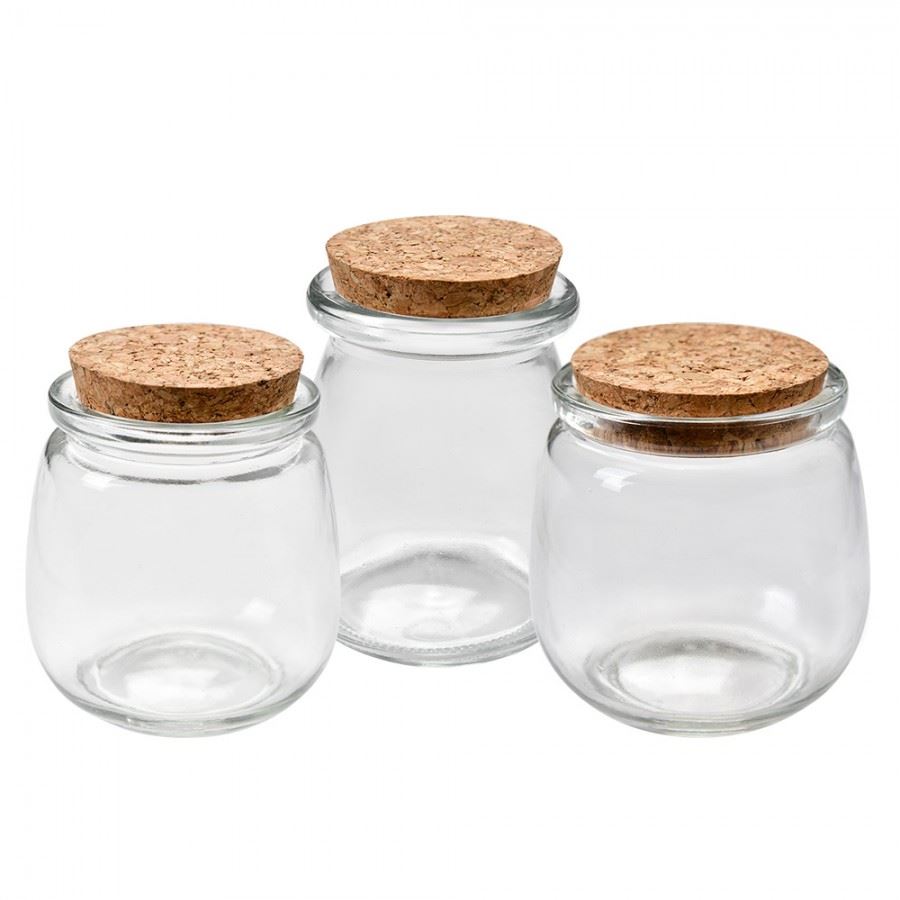 Glass jar for loose powder, 8*9 cm, 6GL4407