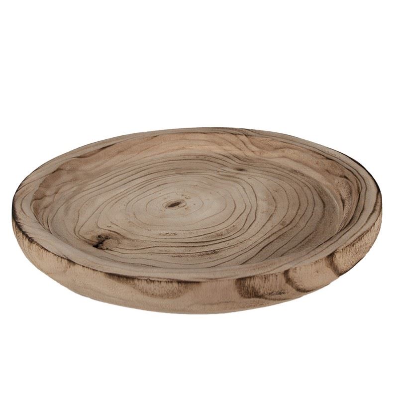 Natural Wood Round Catchall Tray - Valet Key & Wallet Organizer 10 in diameter