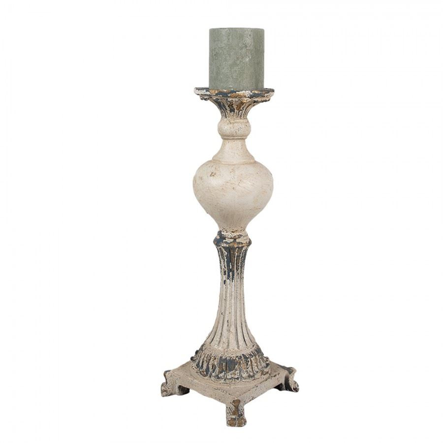 Vintage Elegance Polystone Candle Holder – Timeless Home Decor 14x40 cm