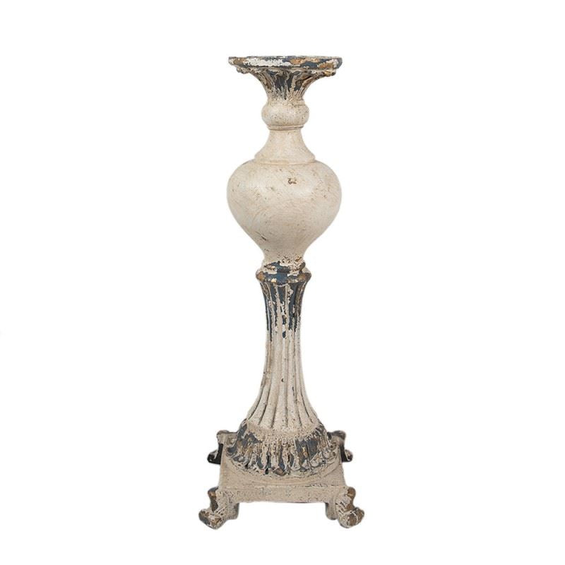 Vintage Elegance Polystone Candle Holder – Timeless Home Decor 14x40 cm