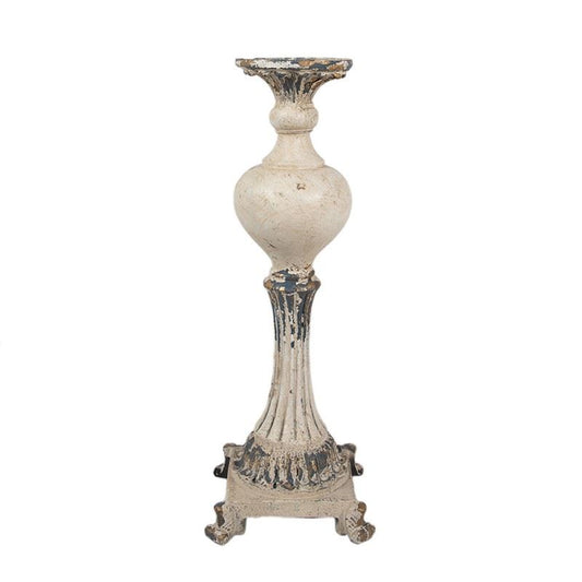 Vintage Elegance Polystone Candle Holder – Timeless Home Decor 14x40 cm