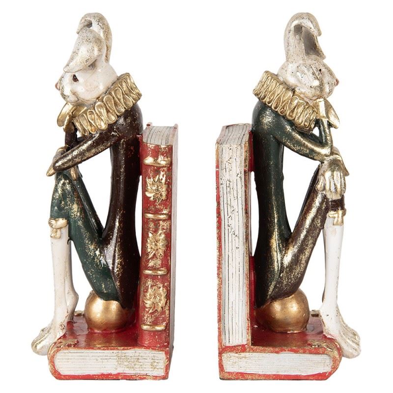 Two-piece rabbit bookends set
