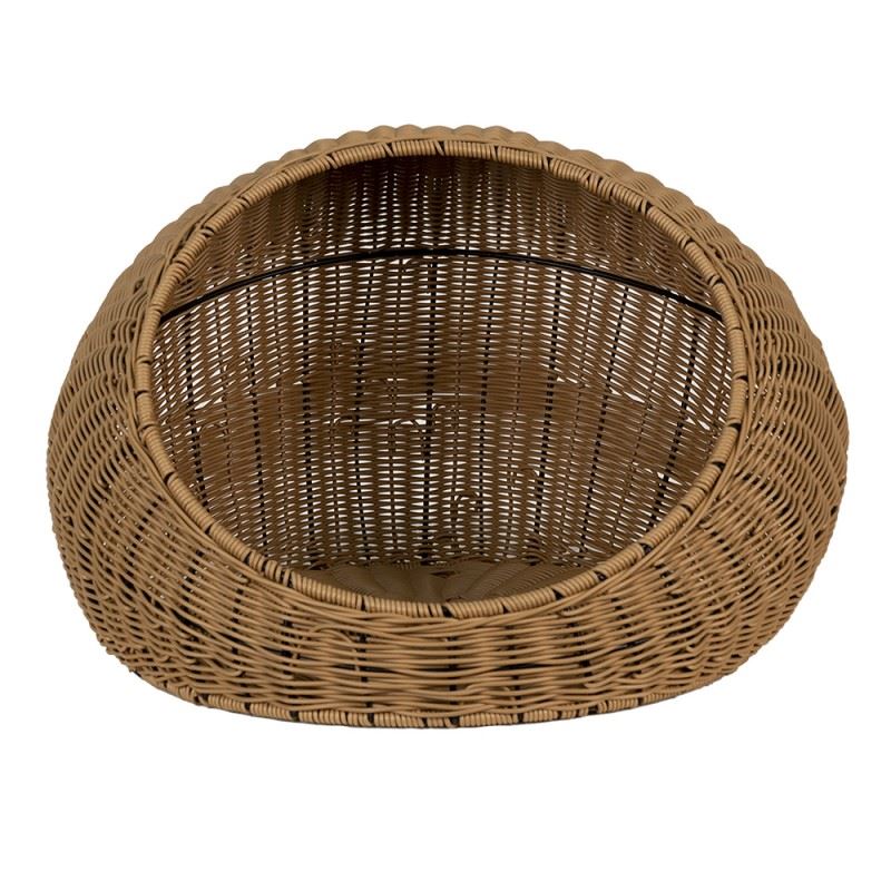 Round rattan cat house