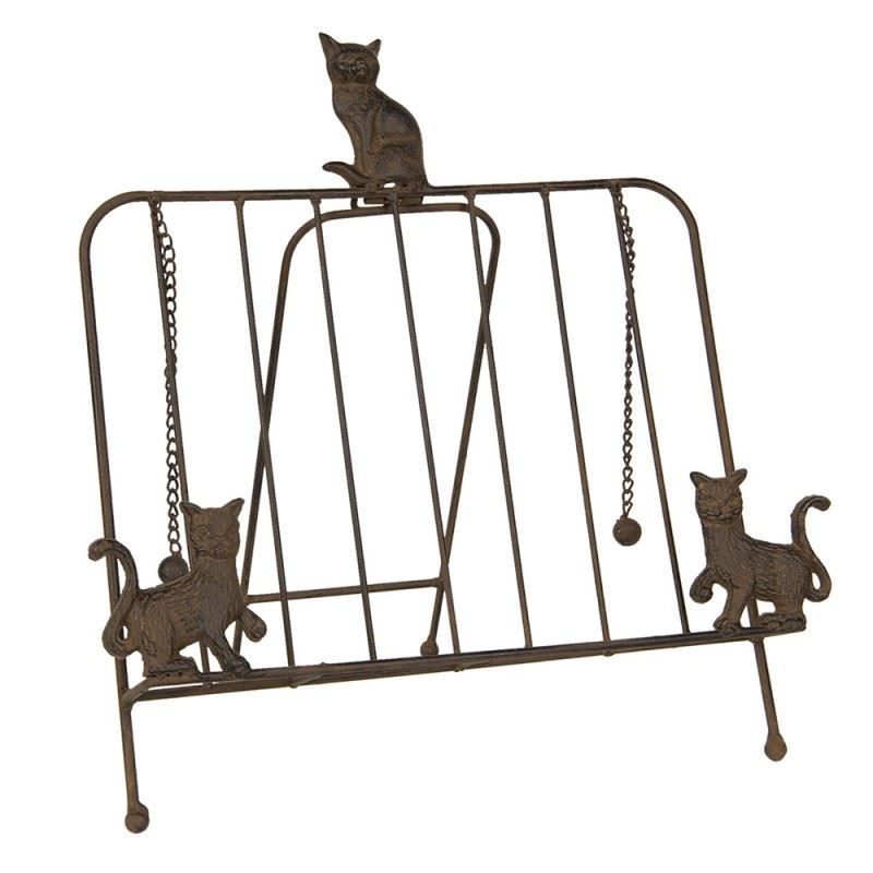 Decorative cookbook stand with cats