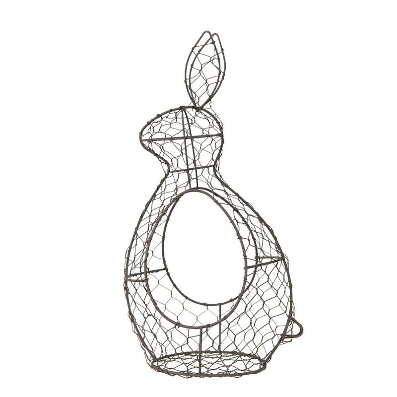 Vintage European Bunny Wire Basket