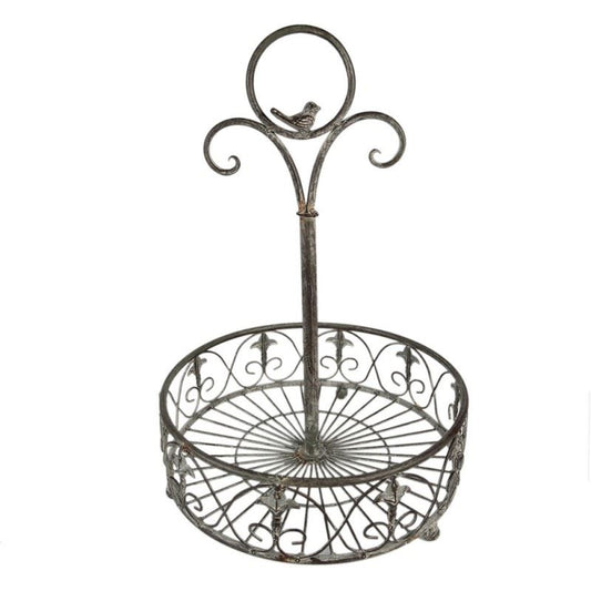 Antique-Style Metal Basket - Versatile Decor for Home & Gifts