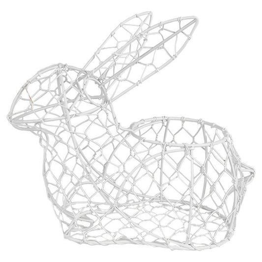 Vintage European Bunny Wire Basket, 9x4.4x9 in (22*11*22 cm)