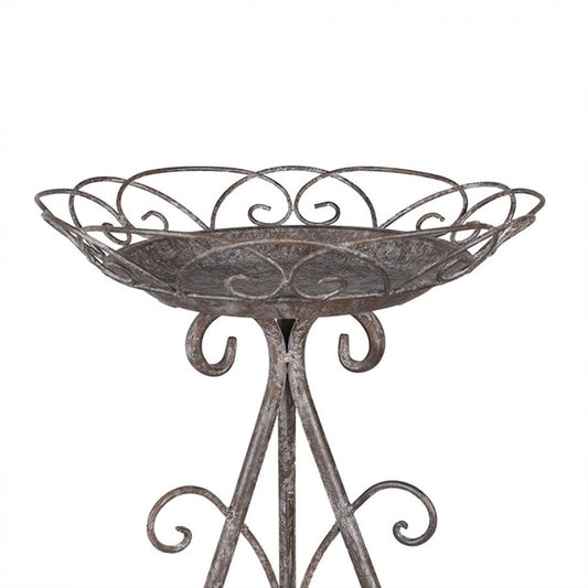 Rustic Round Iron Plant Table, 8.8x12.8 in (22х32 cm)