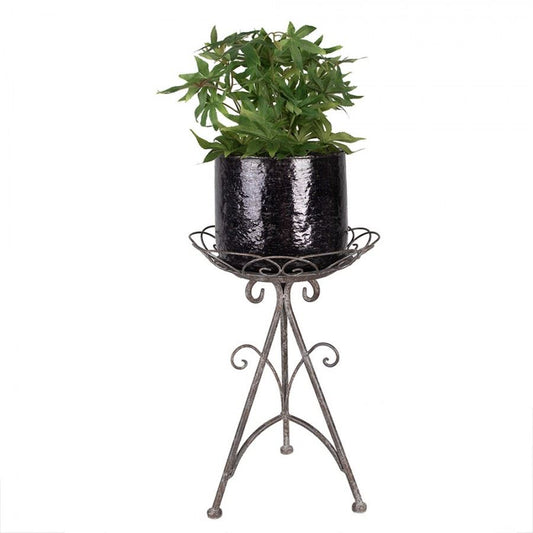 Rustic Round Iron Plant Table 11x16 in (27х40 cm)