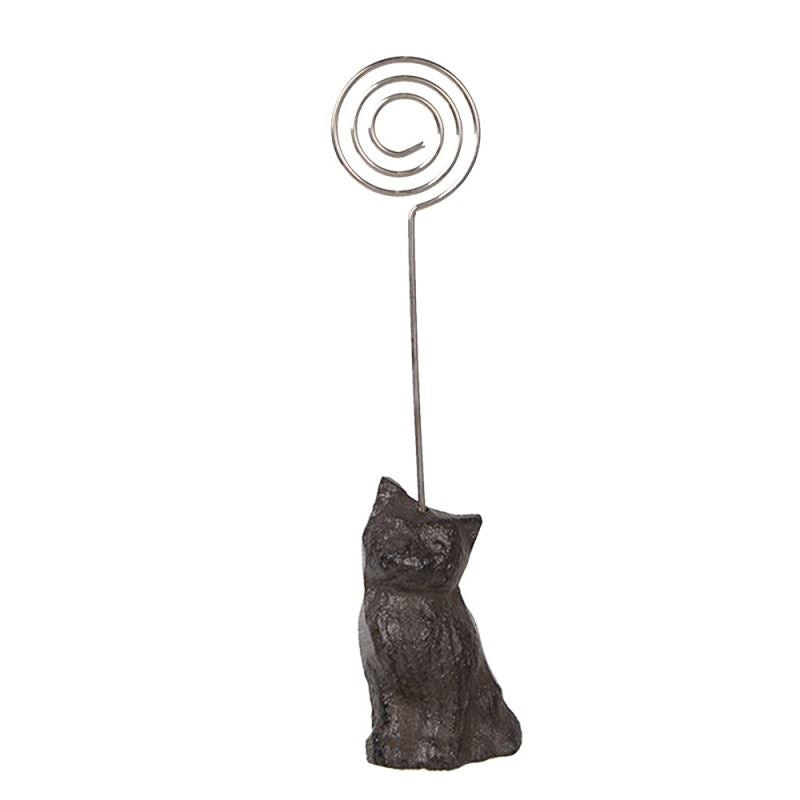 Decorative metal cat card holder