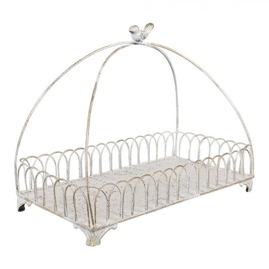 Shabby Chic Vintage Metal Decorative Basket 15.6x8x12 in (39*20*30 cm)