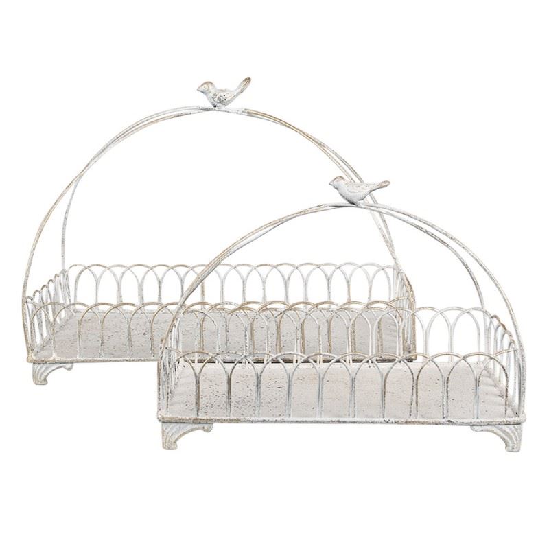 Shabby Chic Vintage Metal Decorative Basket 12x6x9 in (30*15*22 cm)