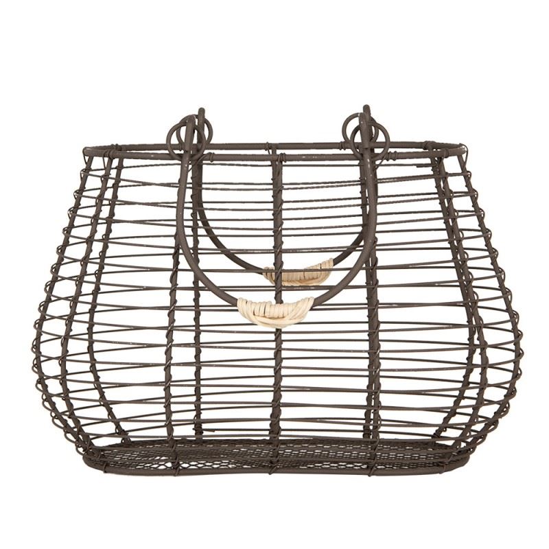Vintage French Market Metal Basket, 10х6.4х11.2 in (25*16*17/28 cm)