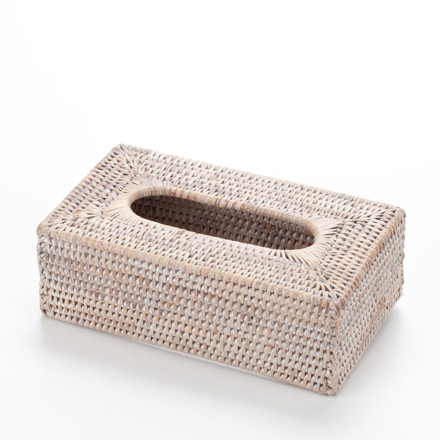 Handwoven Rattan Napkin Holder - Natural Basket for Kitchen & Dining Table, Boho Farmhouse Decor
