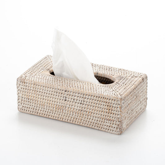 Handwoven Rattan Napkin Holder - Natural Basket for Kitchen & Dining Table, Boho Farmhouse Decor