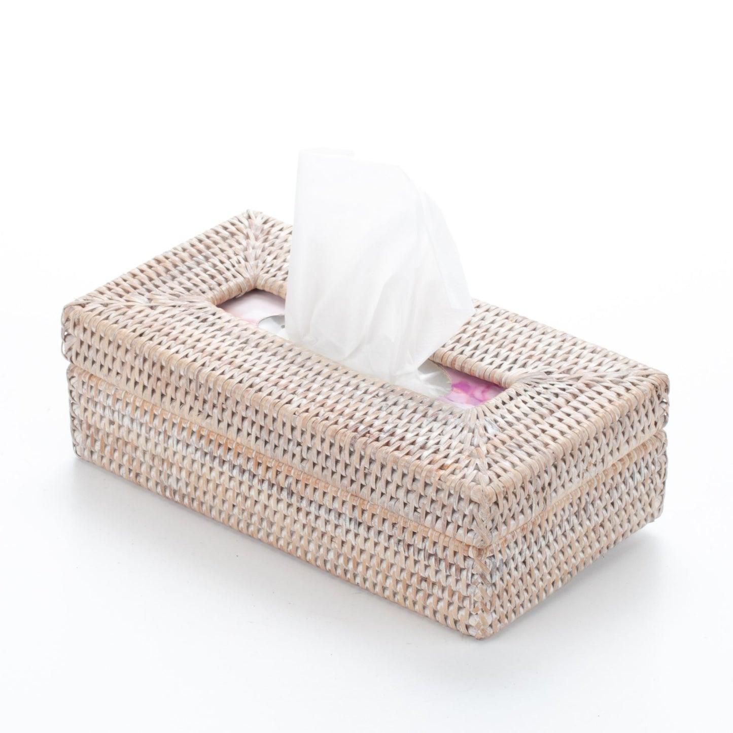 Handwoven Rattan Napkin Holder - Natural Basket for Kitchen & Dining Table, Boho Farmhouse Decor