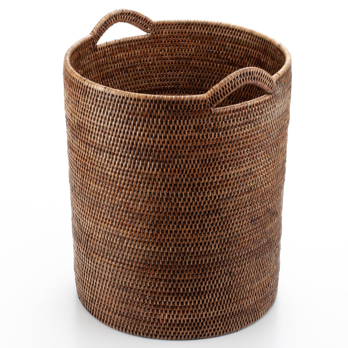 Laundry Basket with Handles Woven from Rattan, 40*50/55 cm, 71017-brown
