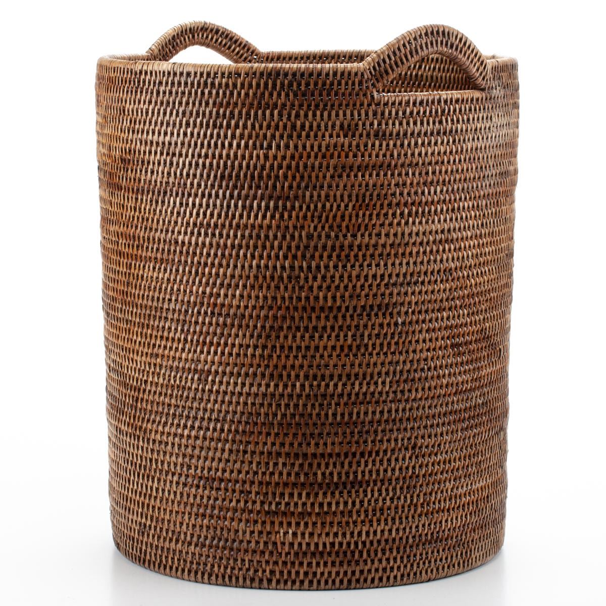 Laundry Basket with Handles Woven from Rattan, 40*50/55 cm, 71017-brown