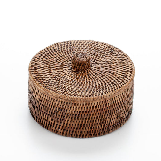 Multifunctional Storage Box, Woven from Rattan, 20*9 cm, 71021-brown