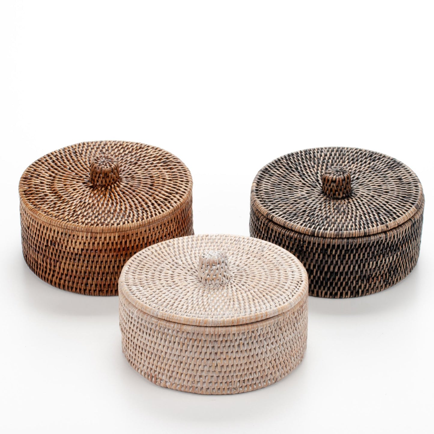 Multifunctional Storage Box, Woven from Rattan, 20*9 cm, 71021-brown