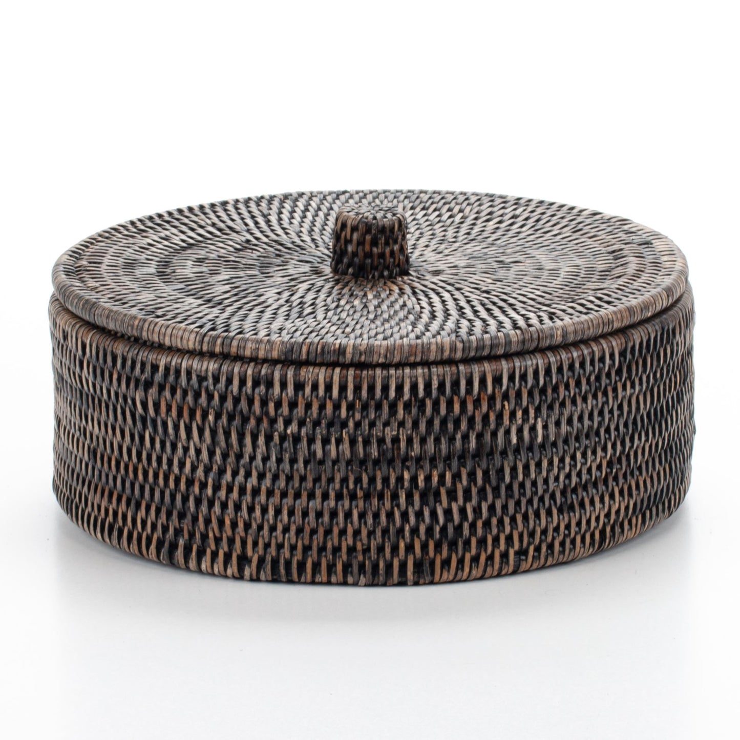 Multifunctional Storage Box, Woven from Rattan, 28*10 cm, 71023-black