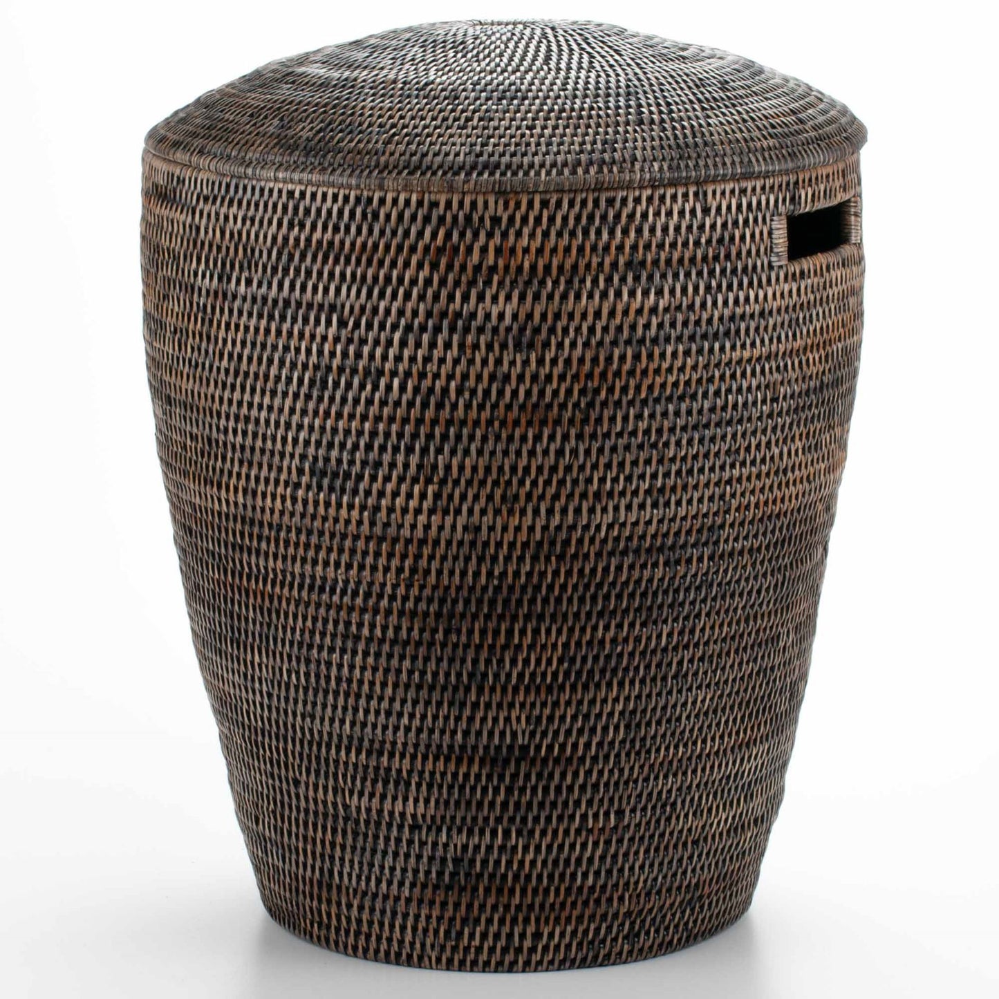 Wicker Laundry Basket with Lid Made of Rattan, 45*55 cm, 71048-brown