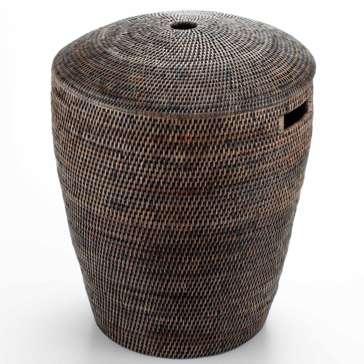 Wicker Laundry Basket with Lid Made of Rattan, 45*55 cm, 71048-brown