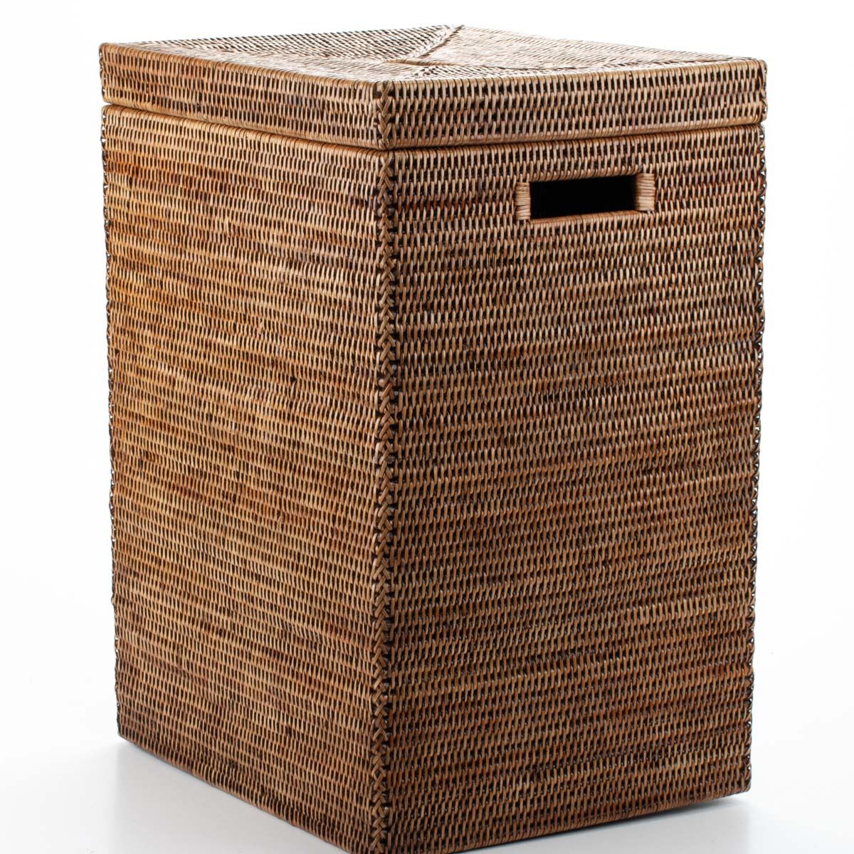 Wicker Laundry Basket with Lid Woven from Rattan Helen, 40*35*57 cm, 71050-brown