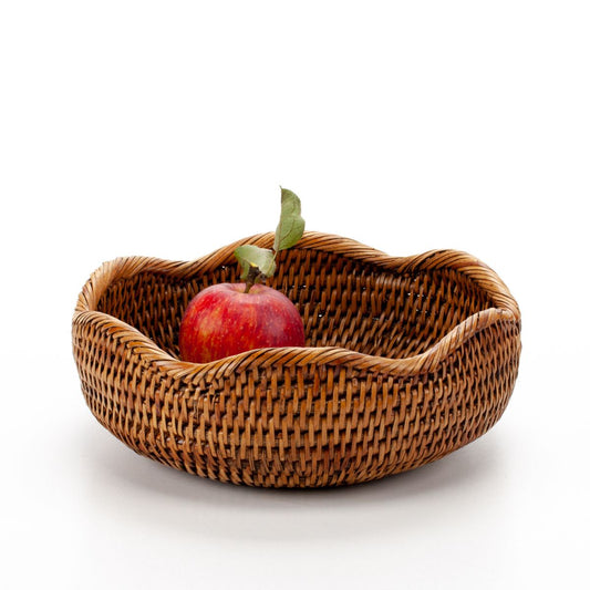 Candy, Cookie, Nut Stand, Handwoven Rattan, 23*10 cm, 71056-brown