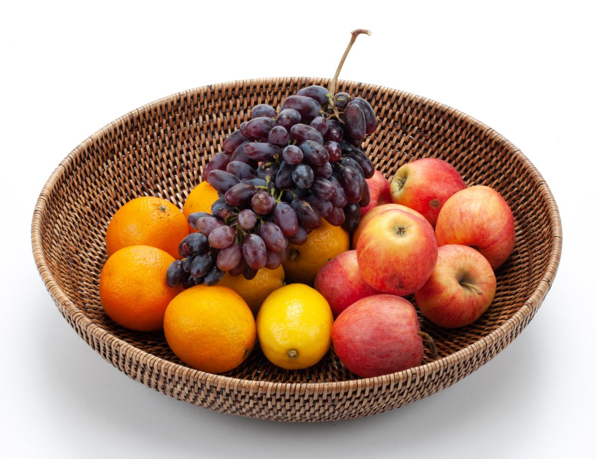 Woven Fruit Bowl Made of Natural Rattan, 45*10 cm, 71060-brown