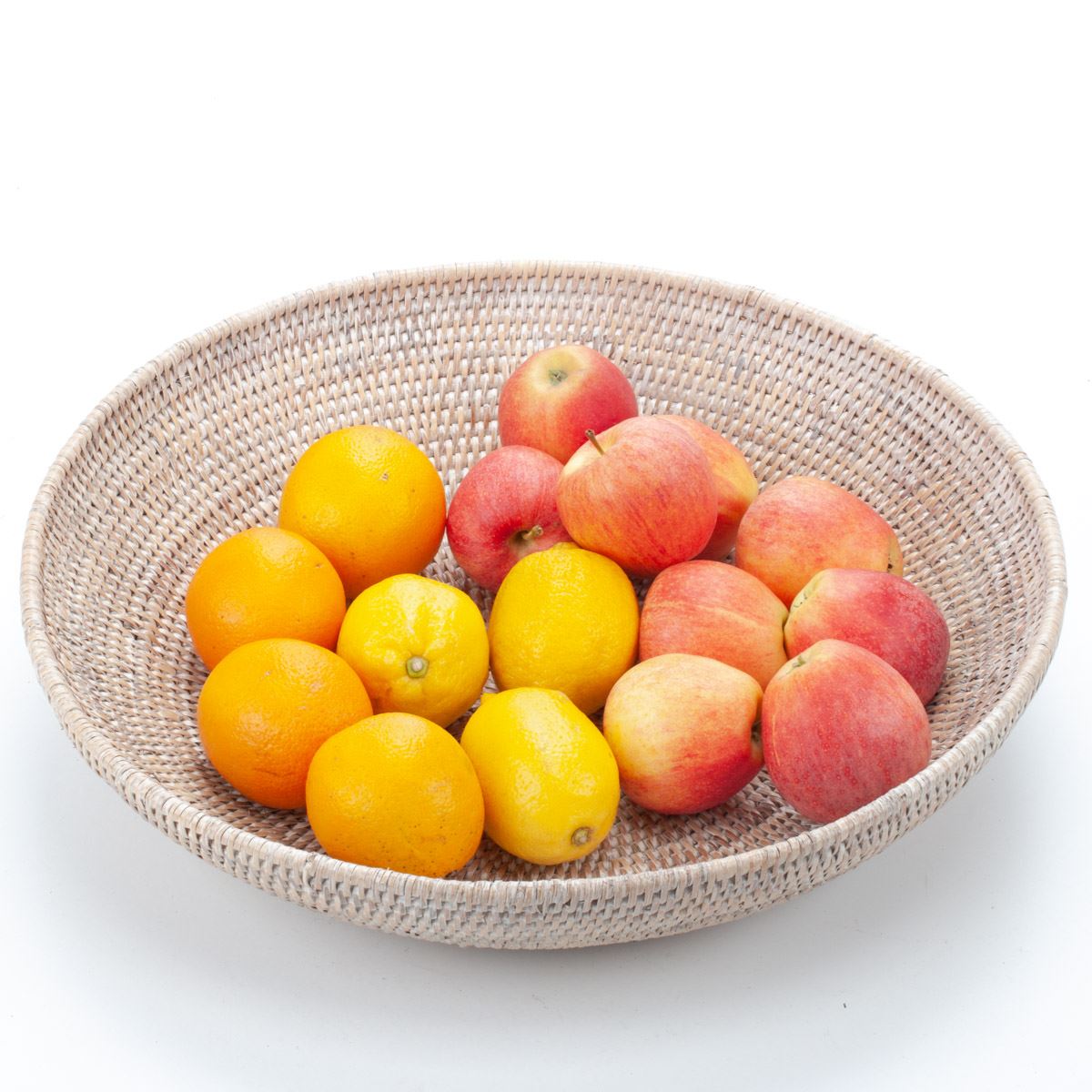 Wicker Fruit Bowl Made of Natural Rattan, 45*10 cm, 71060-white