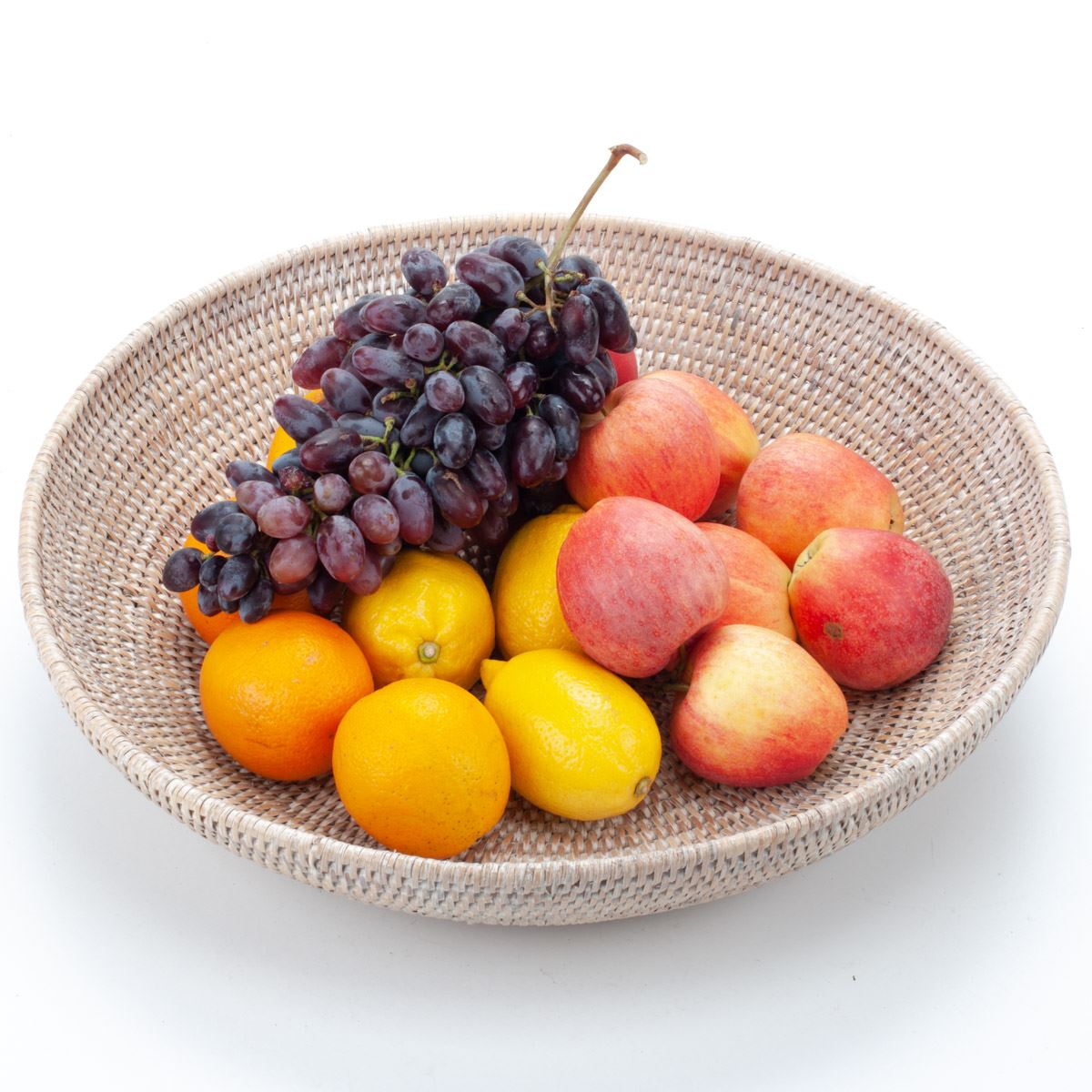 Wicker Fruit Bowl Made of Natural Rattan, 45*10 cm, 71060-white
