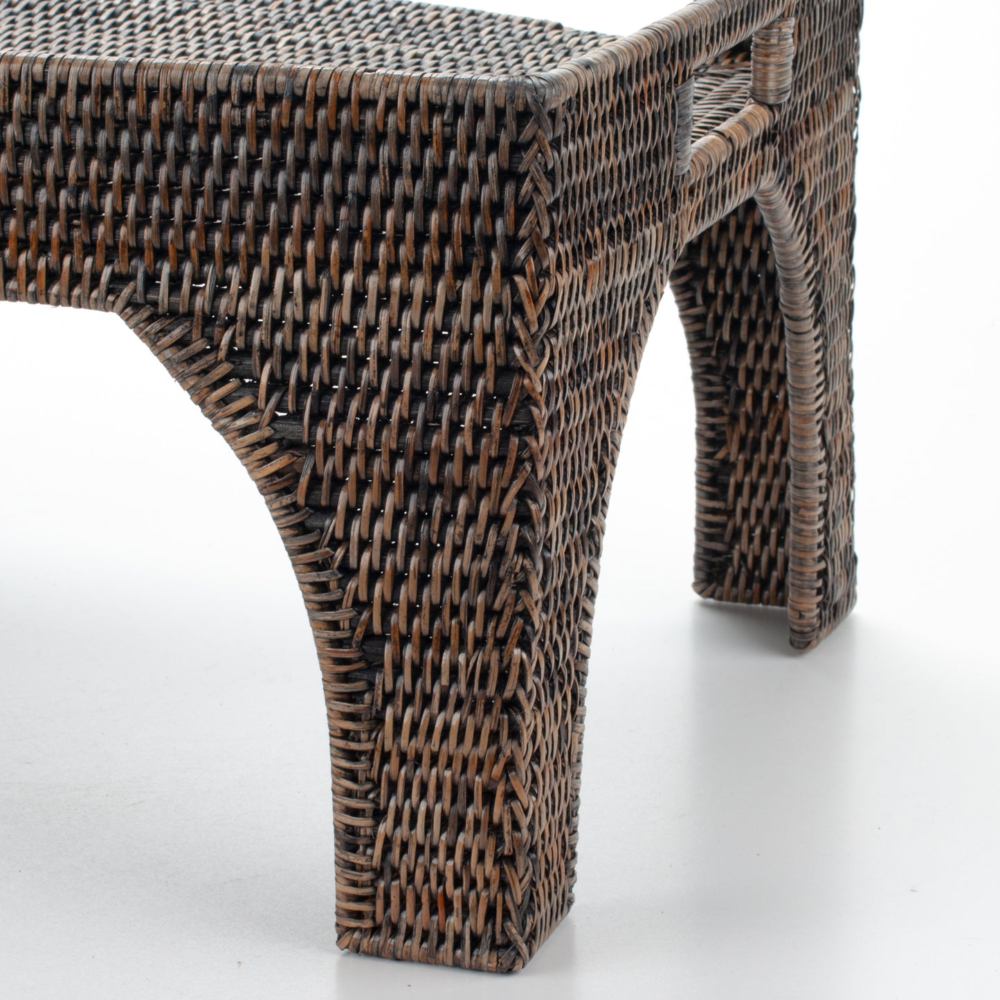 Handwoven Rattan Bed Tray Table with Legs | Breakfast in Bed Serving Tray | Boho Woven Tray with Handles | Laptop Stand