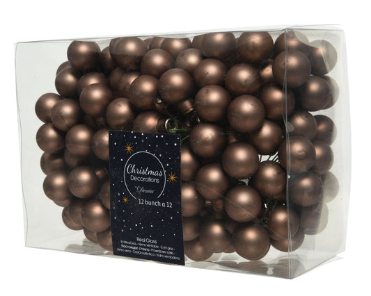 Set of glass balls for Christmas tree Walnut, 144 pcs, 2 cm, 71.2570 Set of Christmas tree balls Walnut, 144 pcs, 2 cm, 71.2570