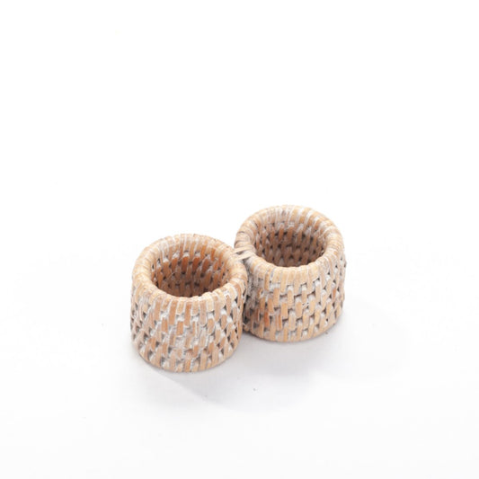 Set of napkin rings woven from rattan, 2 pcs.,