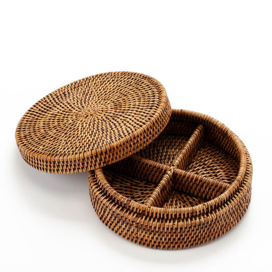 Rattan Round Jewelry Box - Stylish and Eco-Friendly Organizer