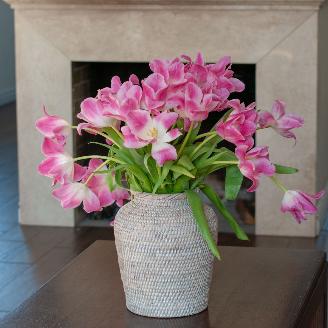 Colonial Vintage Scandinavian Style Decorative Dried Flower Vase