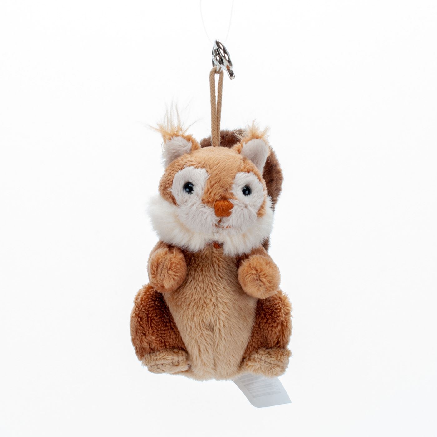 Plush squirrel keychain for backpacks