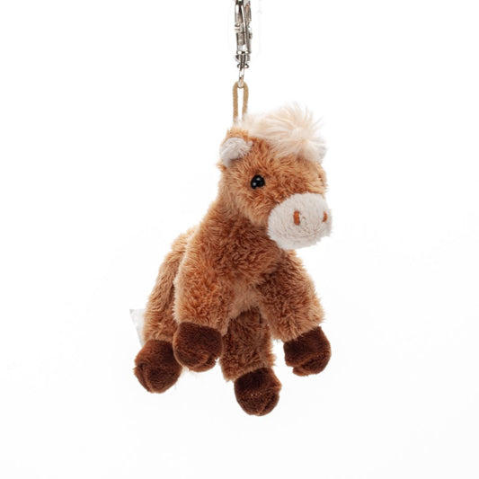Plush Horse Keychain – Soft Pony Bag Charm by Bukowski Mini Brown Pony Toy