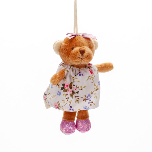 Cute plush bear in dress