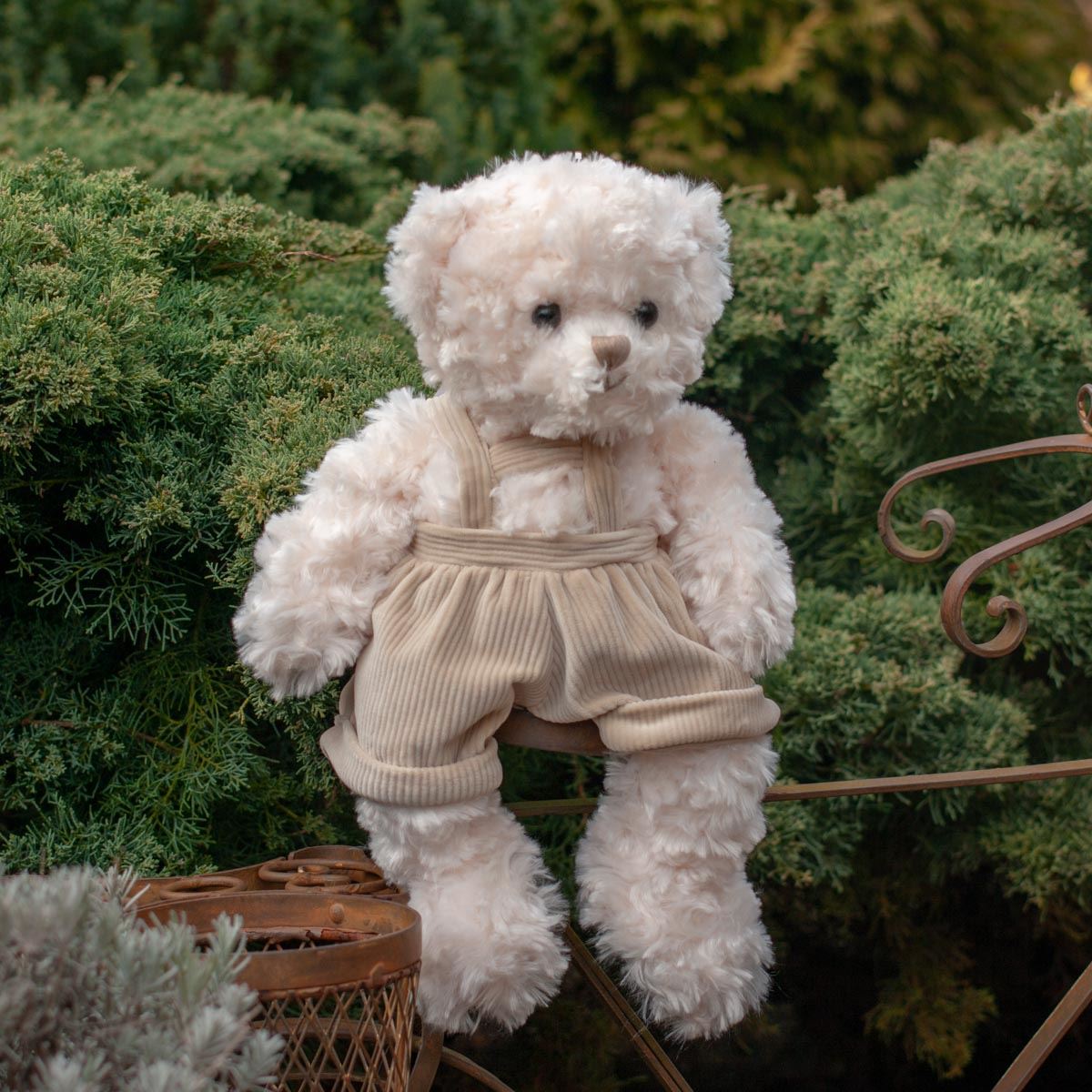 Plush bear for home and garden decor