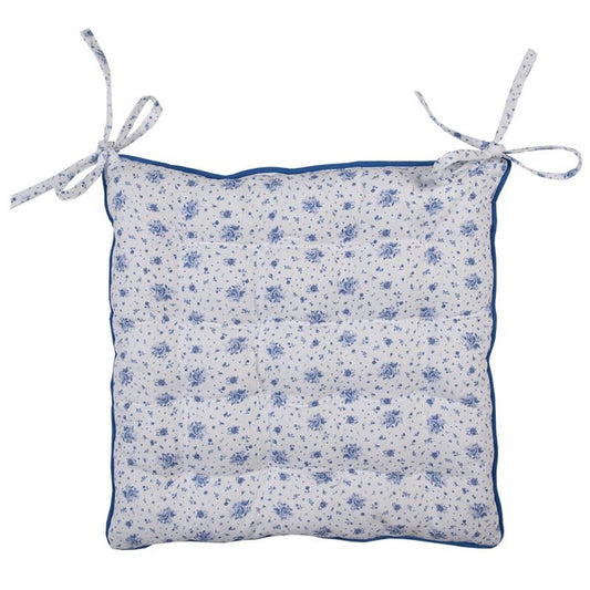 Blue Roses Chair Cushion, 40x40 cm