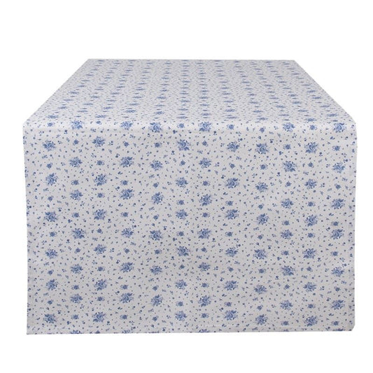 Blue Roses Premium Cotton Table Runner, 50х140 cm